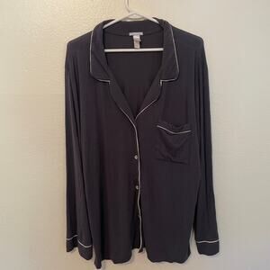 Eberjey Gisele TENCEL™ Modal Sleepshirt In Charcoal Gray Size XL